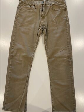 Bullhead Men's Slim Straight Jeans in Khaki Green